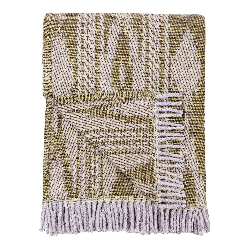 Tmavozelený pléd s podielom bavlny Euromant Zanzibar