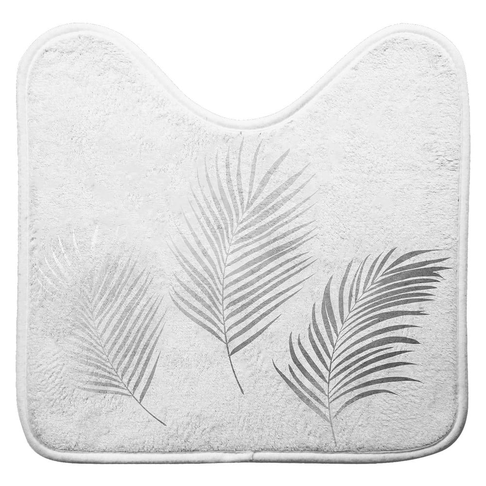 Biela/v striebornej farbe WC kúpeľňová predložka 45x45 cm Orbella – douceur d'intérieur