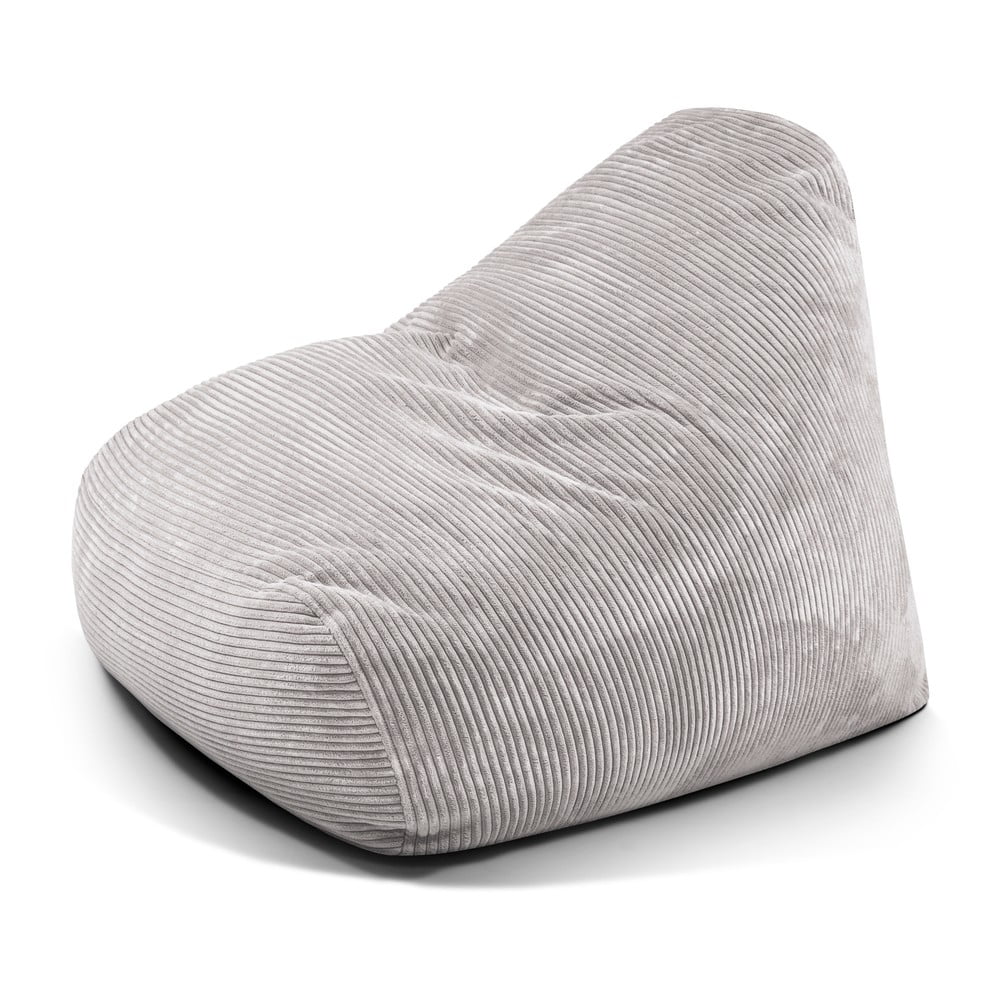 Svetlosivý menčestrový sedací vak Snug 100 – SLOWDOWN