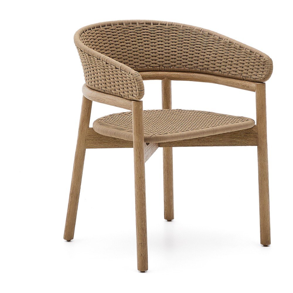 Drevená záhradná stolička v prírodnej farbe Arinella – Kave Home