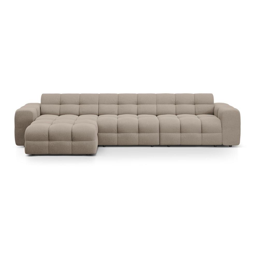 Hnedá rohová pohovka (ľavý roh/s leňoškou) Kendal – Micadoni