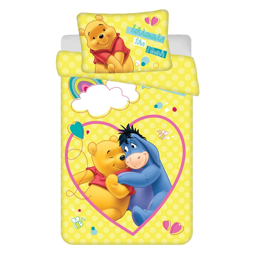 Žltá bavlnená detská obliečka do postieľky 135x100 cm WTP "Smile" – Jerry Fabrics