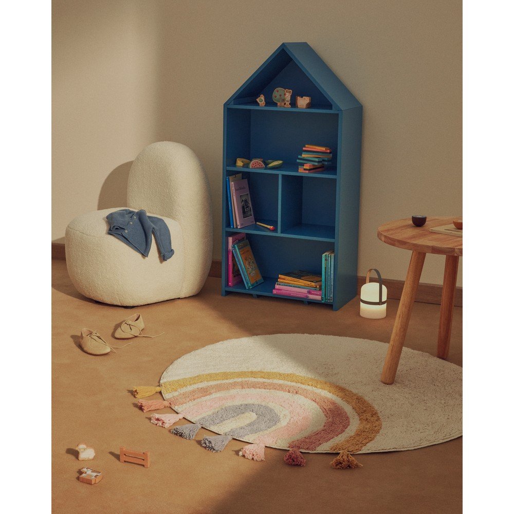 Slonovinový prateľný/ručne tkaný bavlnený detský koberec ø100 cm Tadea – Kave Home