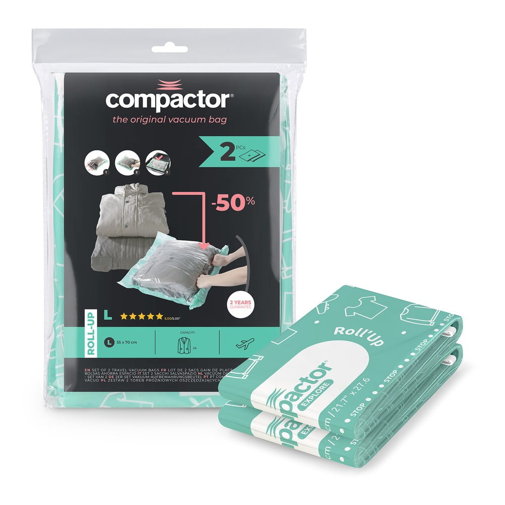 Vákuové vrecia v súprave 2 ks Roll Up L – Compactor