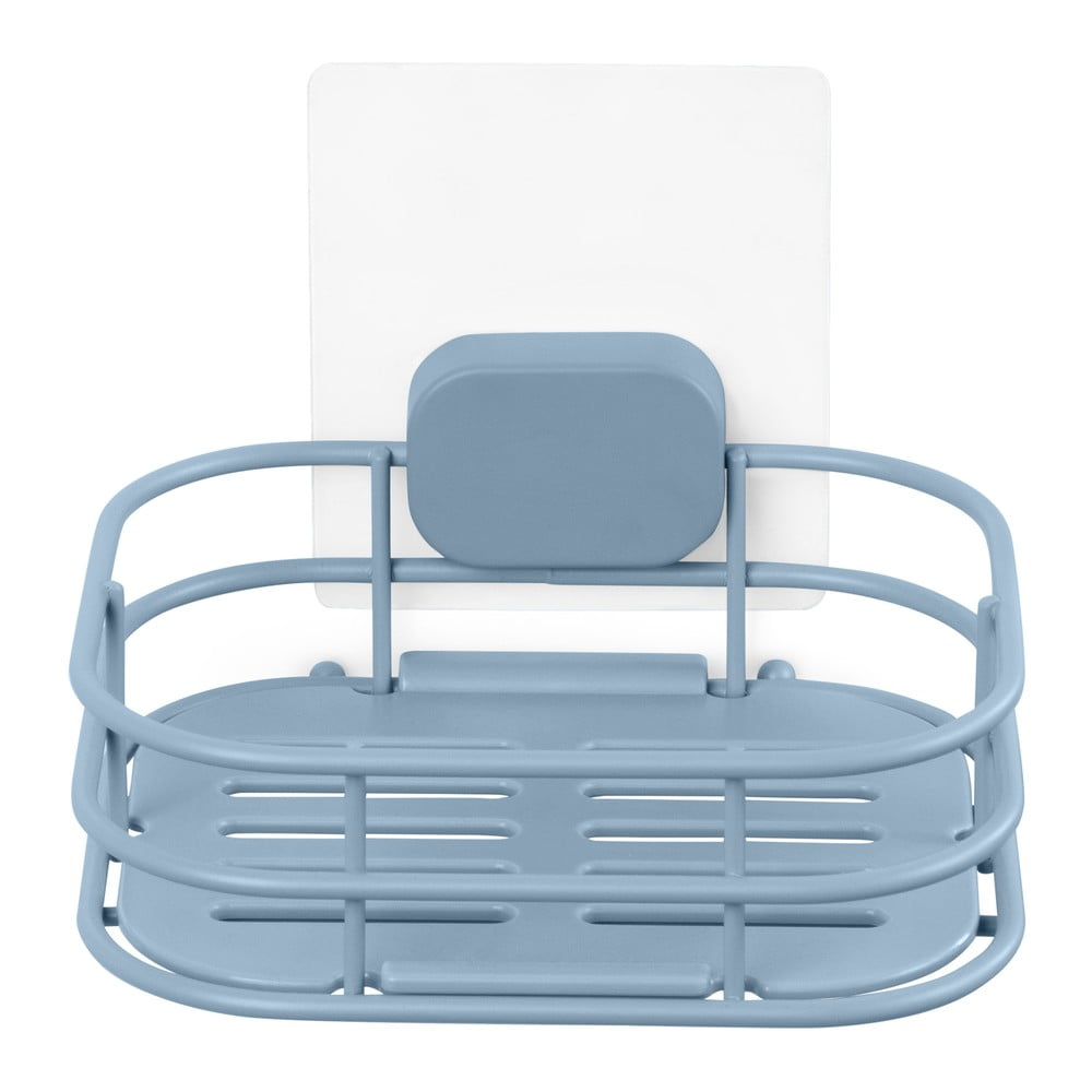 Svetlomodrá samodržiaca kovová nádobka na mydlo Grena – Compactor