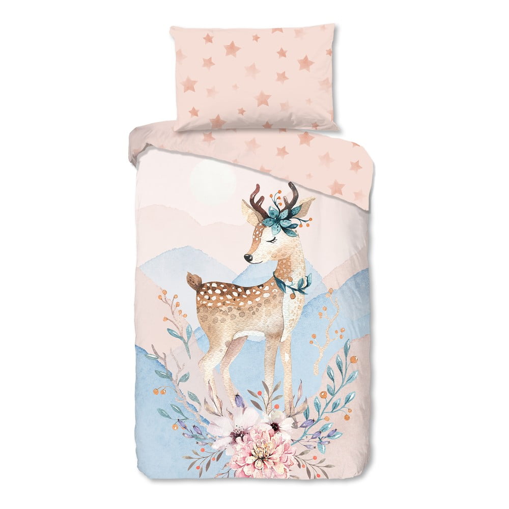 Flanelové detské obliečky na jednolôžko 140x200 cm Josy – Good Morning