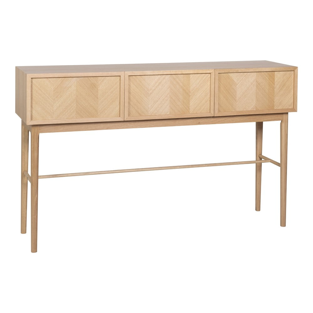 Konzolový stolík v dekore duba v prírodnej farbe 38x150 cm Herringbone – Hübsch