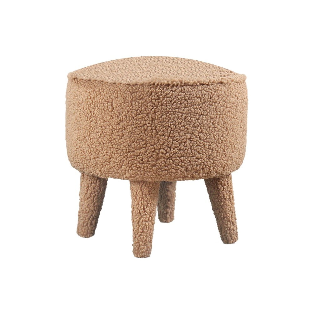 Hnedý detský puf z textílie bouclé Moouv – Artie