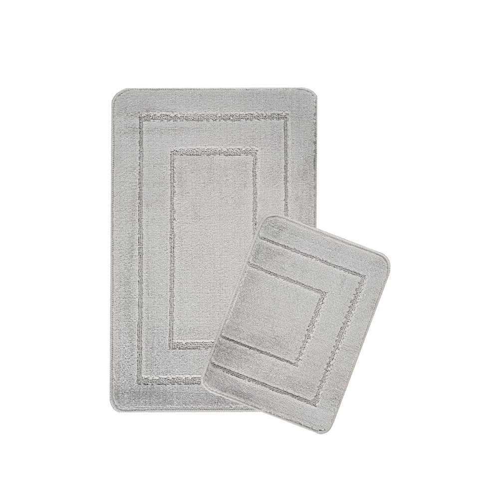 Svetlosivé kúpeľňové predložky v súprave 2 ks 50x80 cm Cerceve – Foutastic