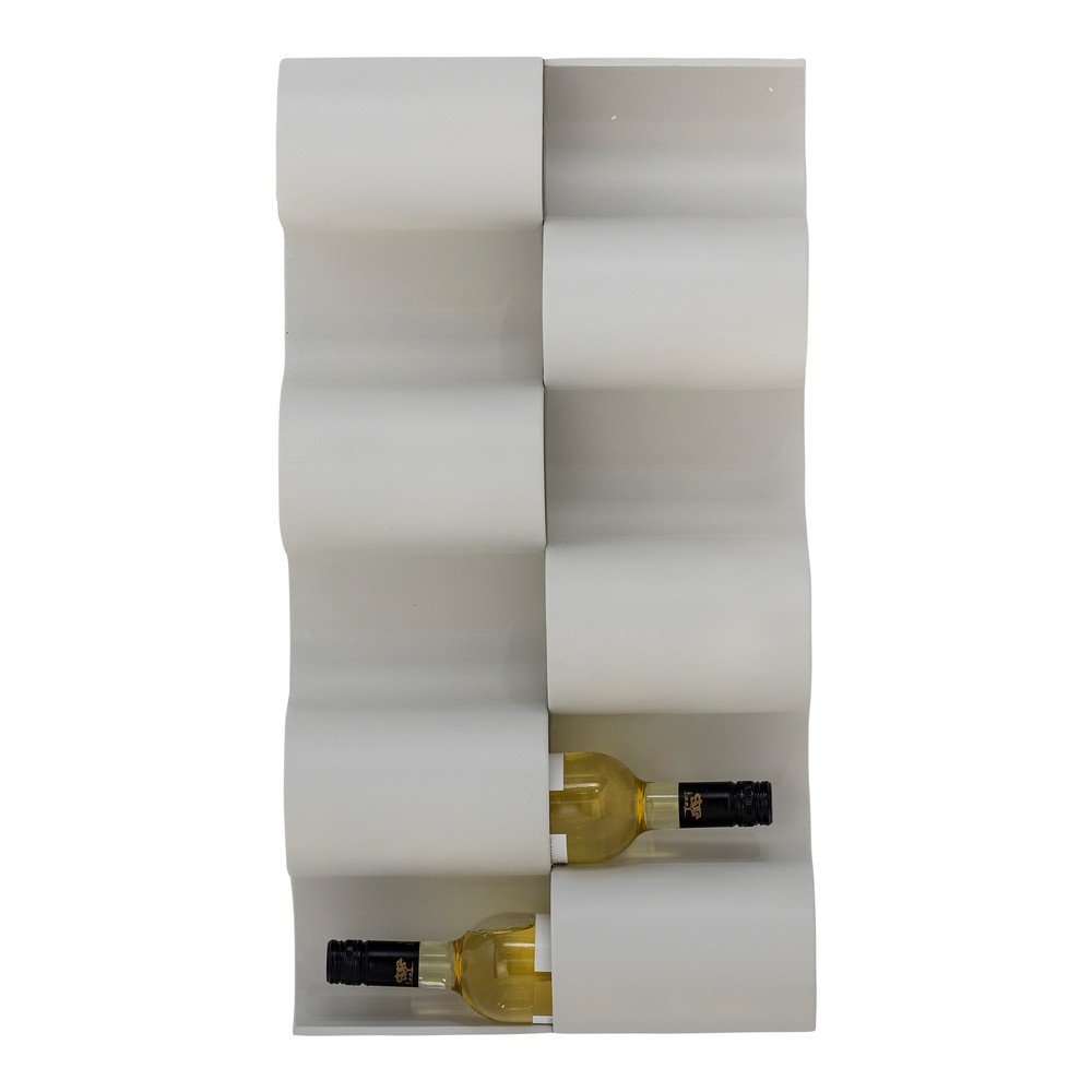 Sivý nástenný kovový regál na víno na 6 fliaš Montes – Bloomingville