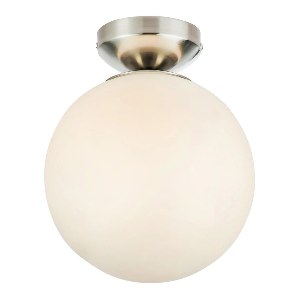 Biele/v striebornej farbe stropné svietidlo so skleneným tienidlom Stintino – Markslöjd