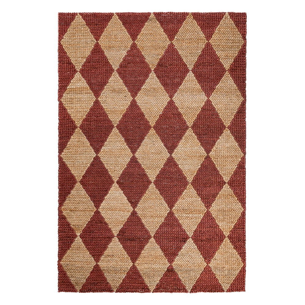 Ručne tkaný koberec s prímesou juty v terakotovej farbe 160x230 cm Effie Diamond – Flair Rugs