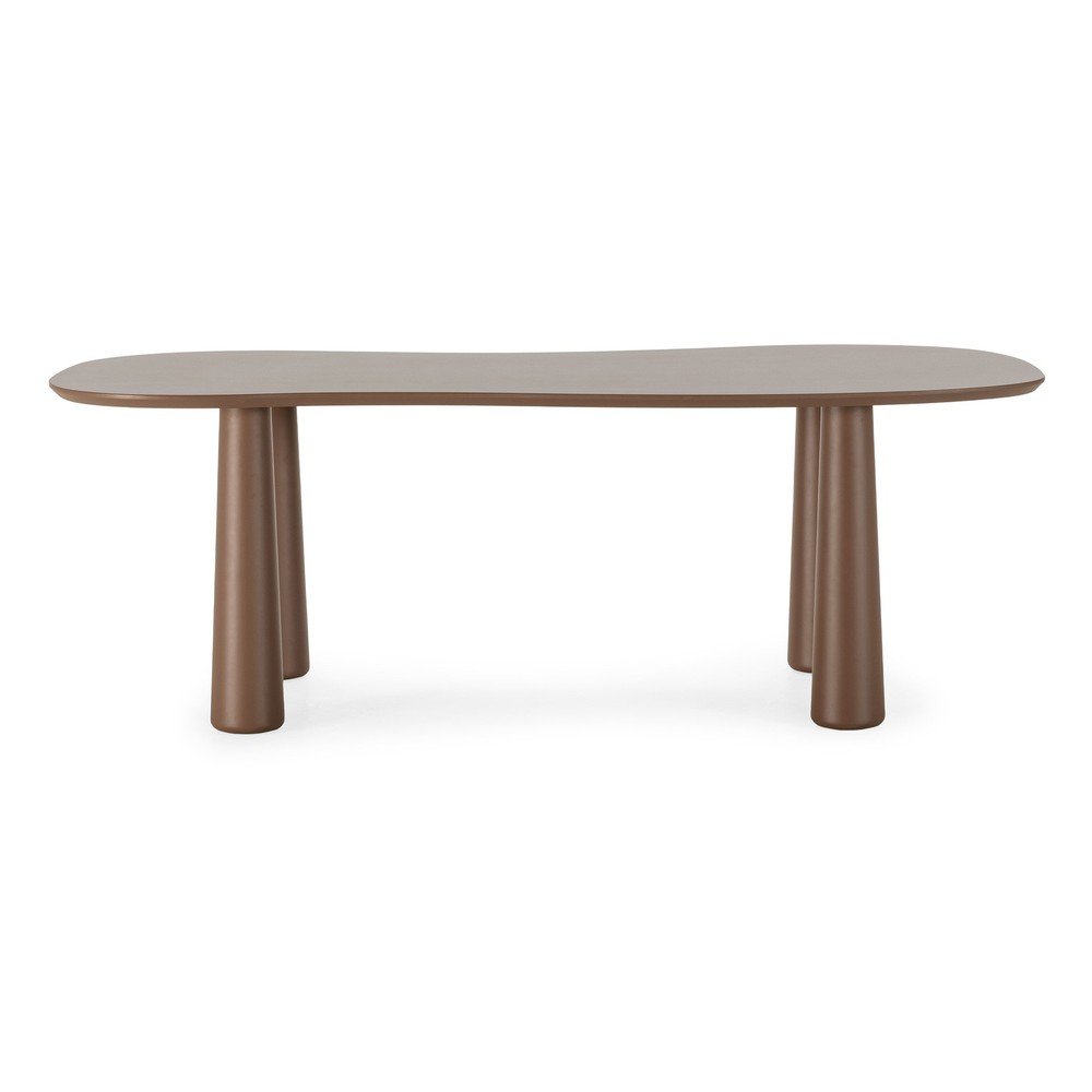 Hnedý konferenčný stolík s doskou z borovicového dreva 110x220 cm Nahia – MOME