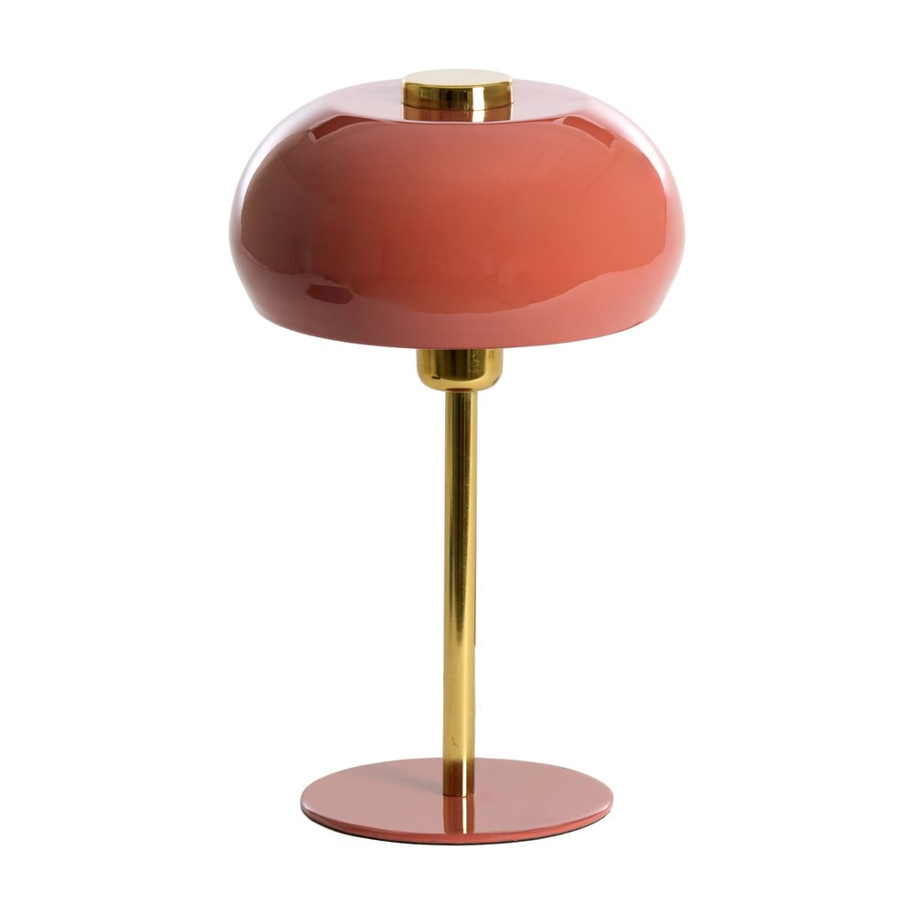 Stolová lampa v lososovej farbe s kovovým tienidlom (výška 34 cm) Surin – Light & Living